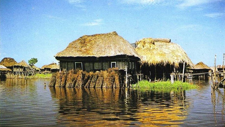 Cité lacustre de Ganvié sur le lac Nokoué au Bénin